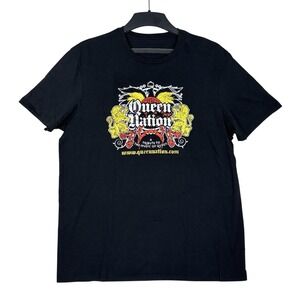 Queen Nation Tribute Band T Shirt Black Short‎ Sleeve Mens XL
